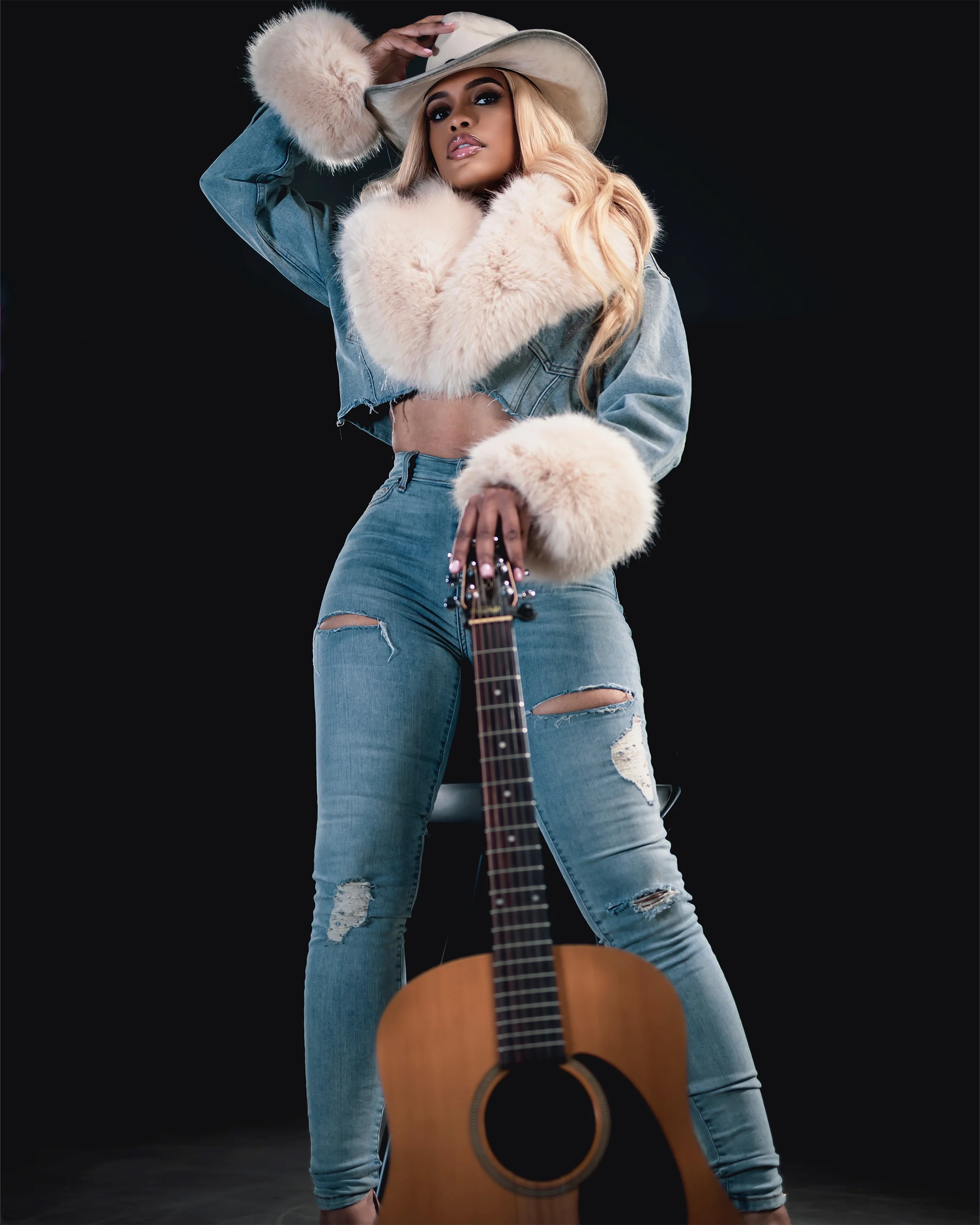 Heather Denim Jeans - Image 3