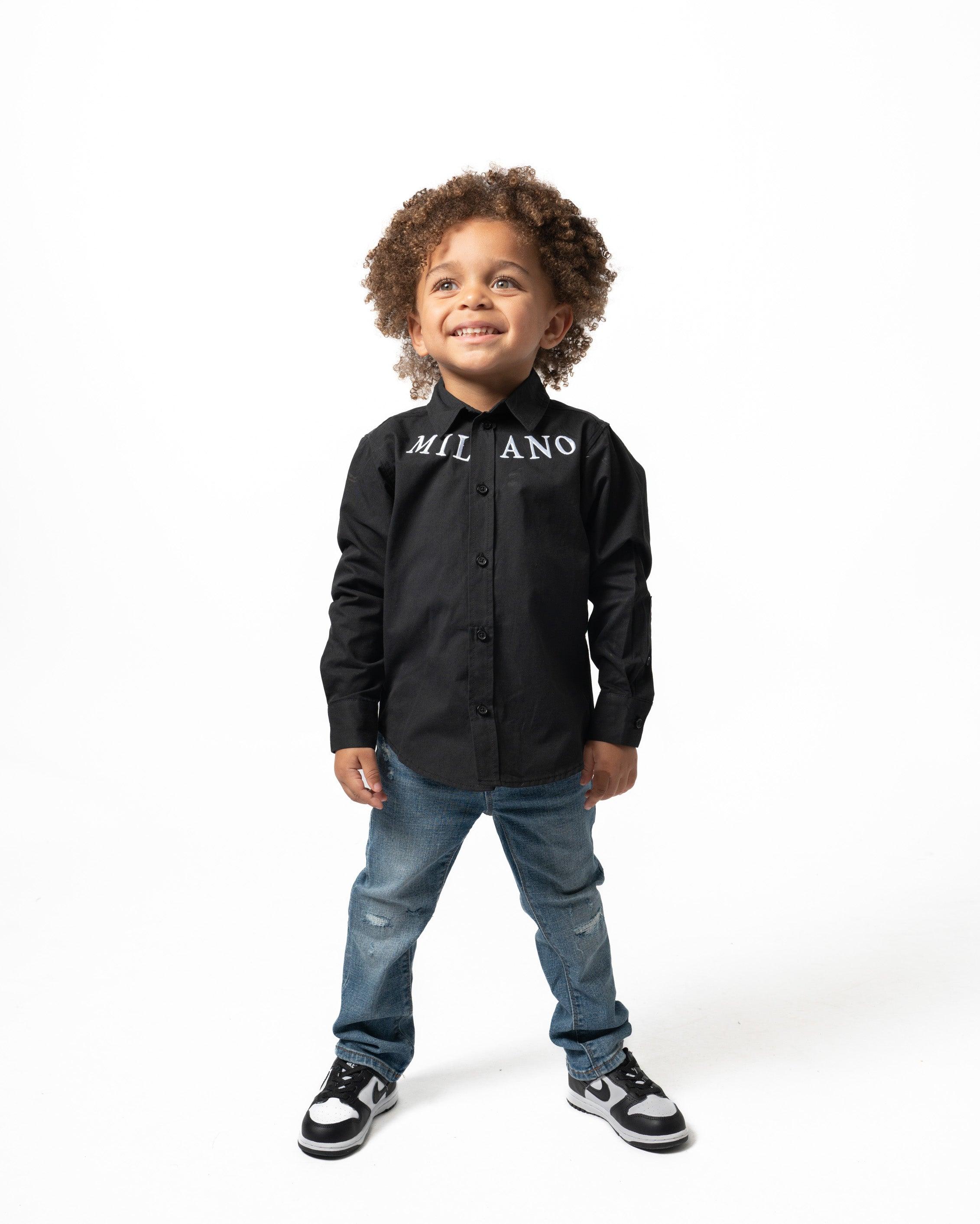 Kids Blanco Button Down - Image 3