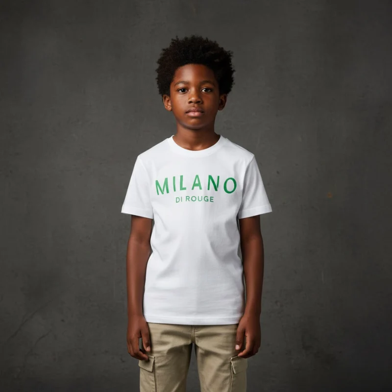 Kid's Lux Signature Tee Blanc - Image 5