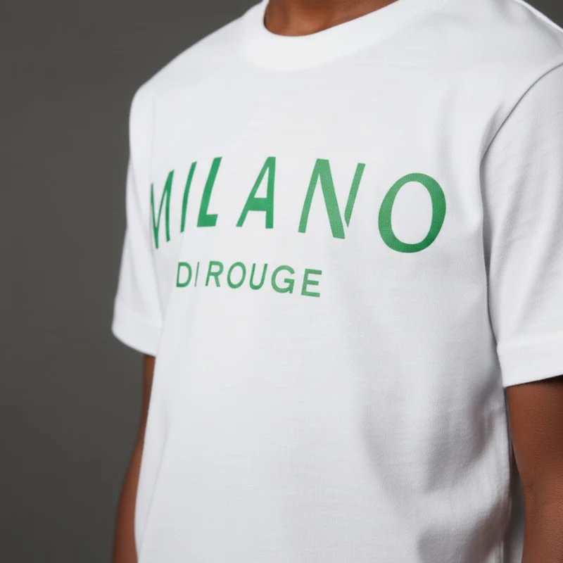 Kid's Lux Signature Tee Blanc - Image 6