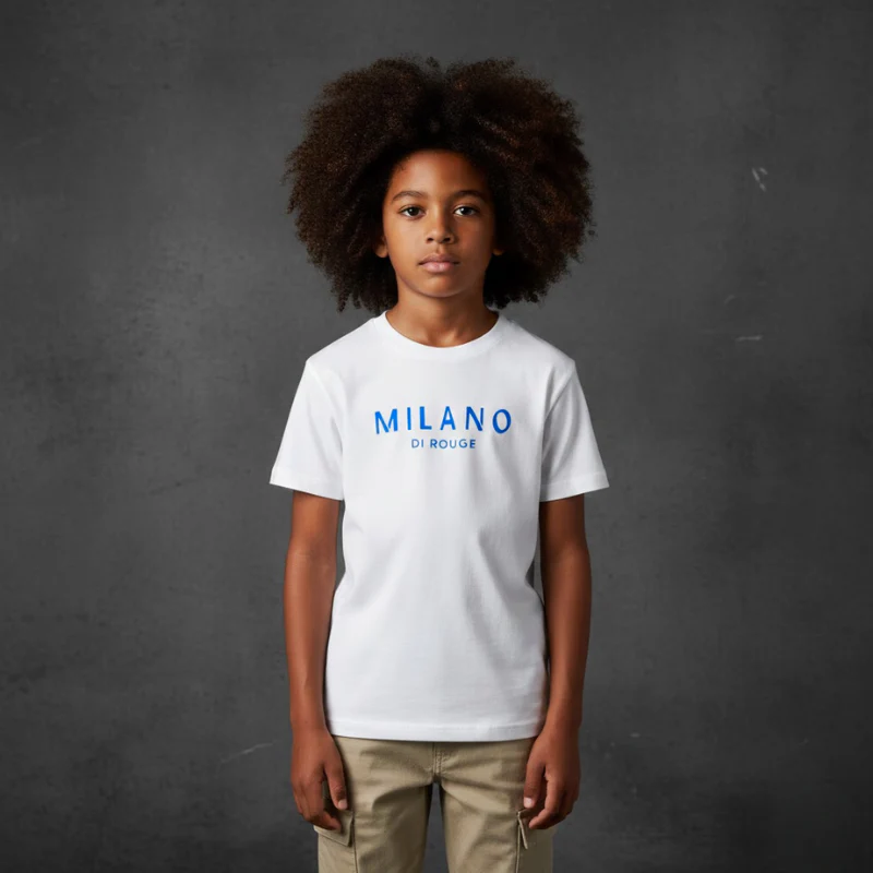 Kid's Lux Signature Tee Blanc - Image 7