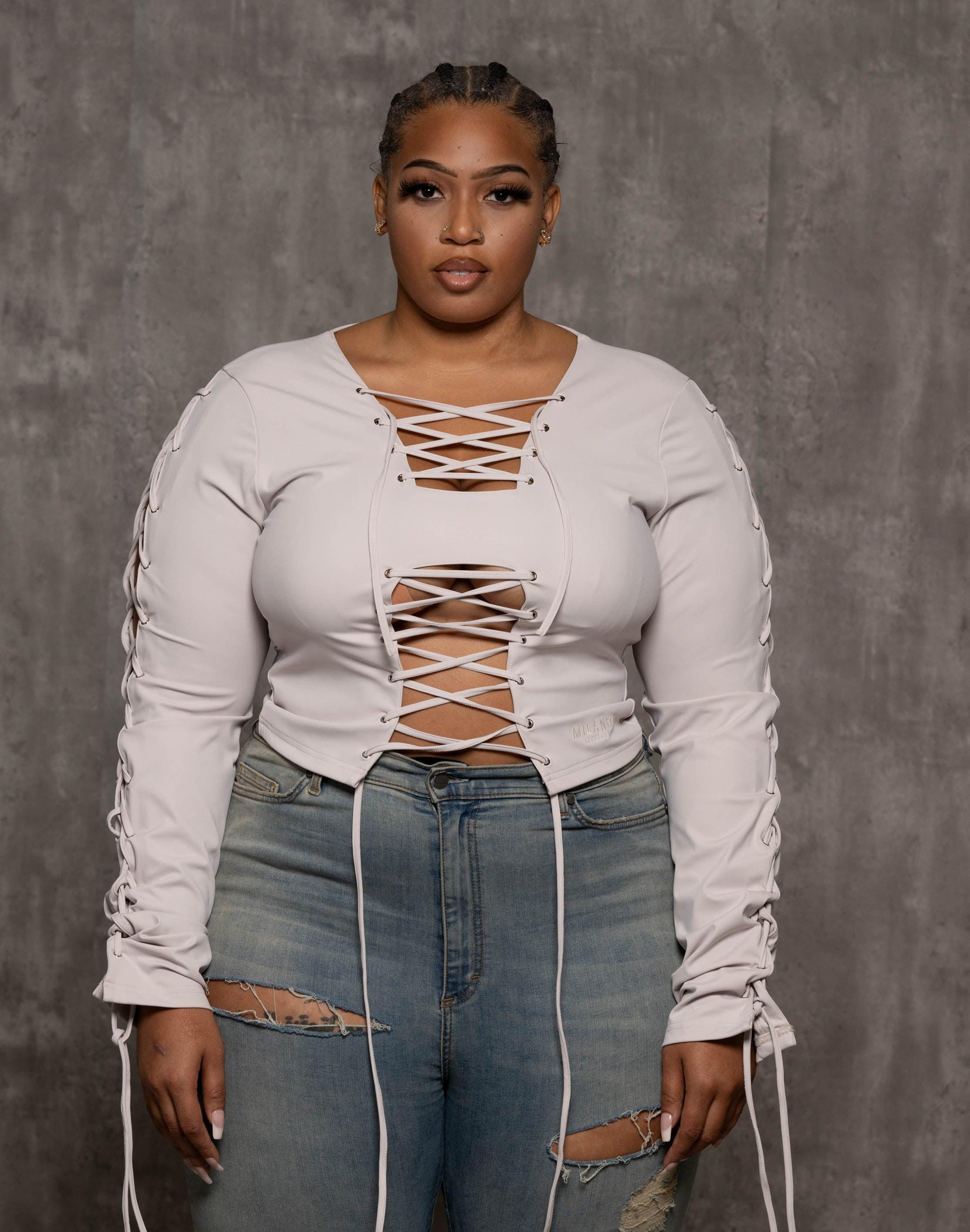 Leya Lace Up Top - Image 6
