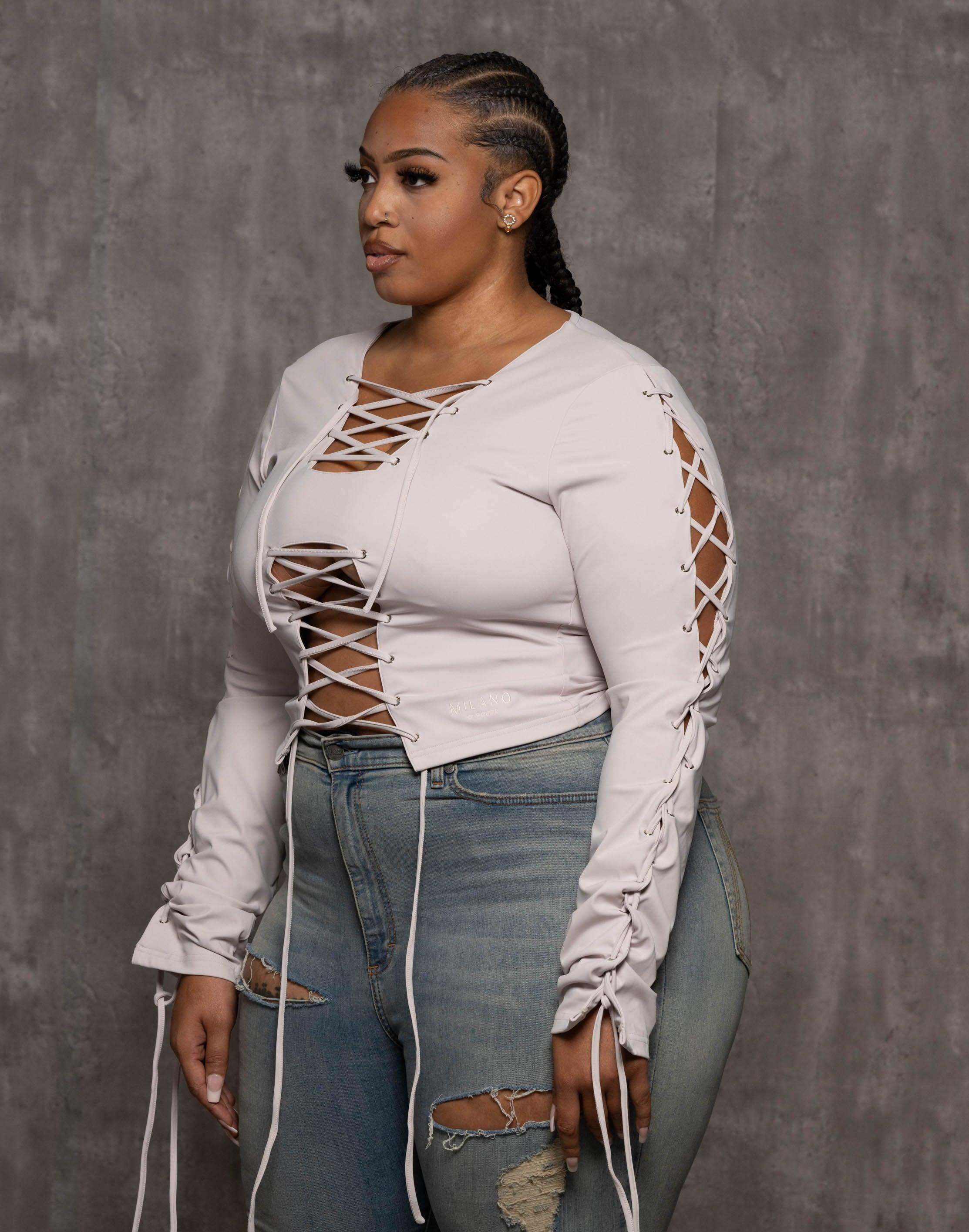 Leya Lace Up Top - Image 8