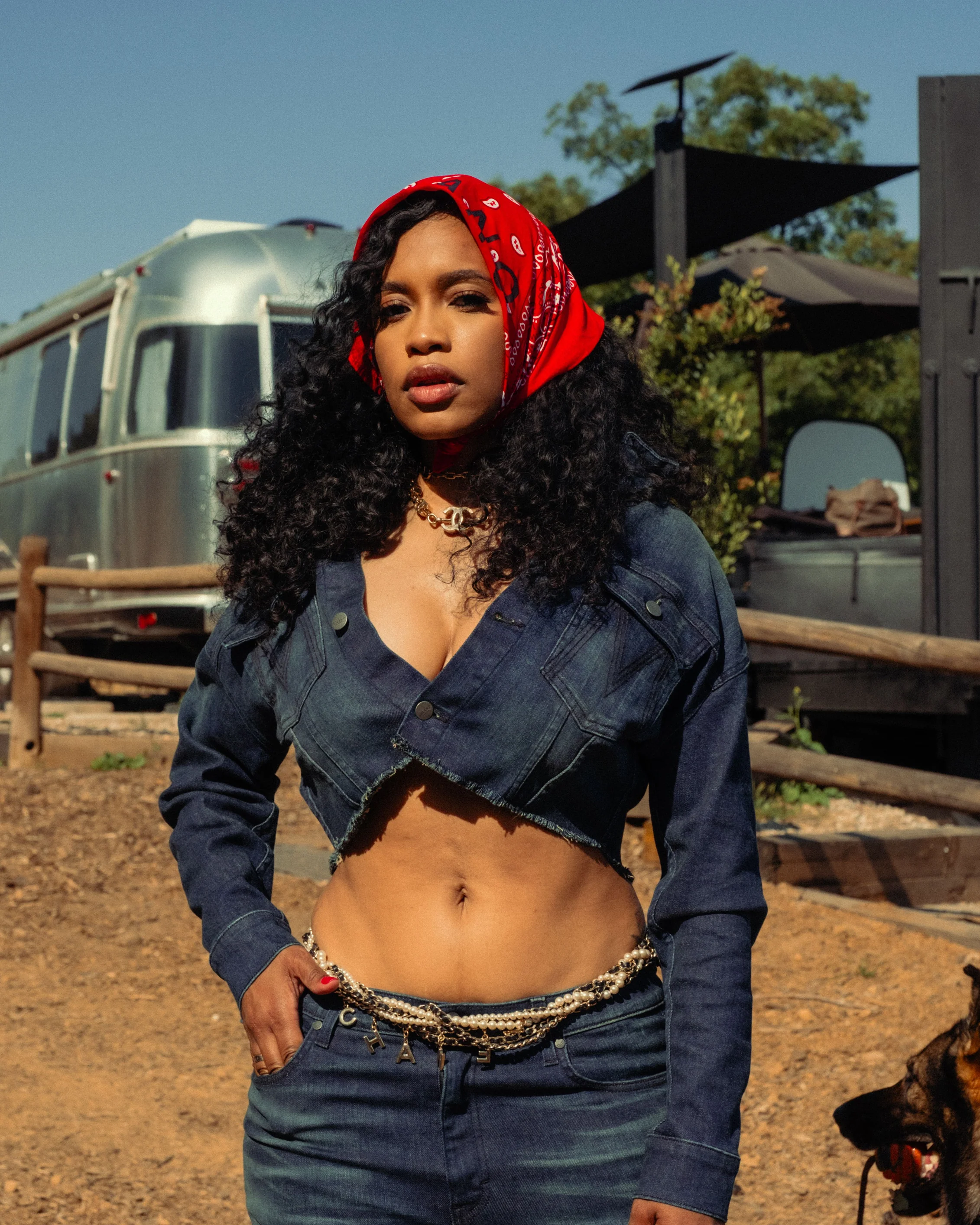 Martian Denim Crop Jacket - Image 4