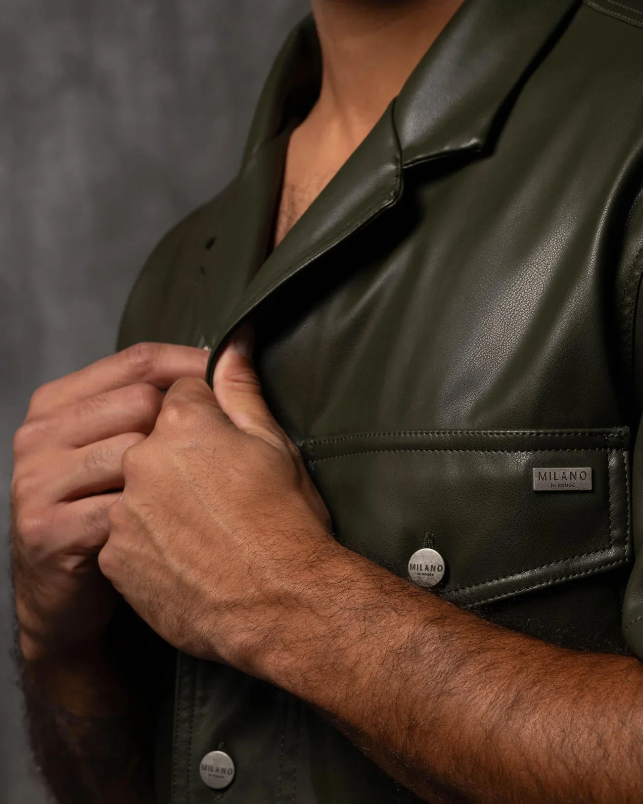 Vegan Leather Philly Cargo Shirt - Image 3