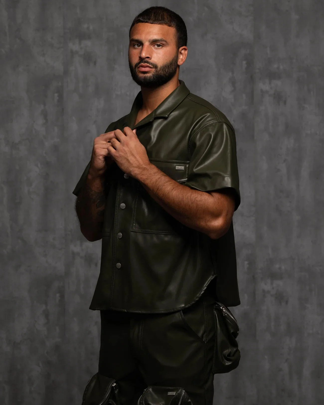 Vegan Leather Philly Cargo Shirt - Image 4